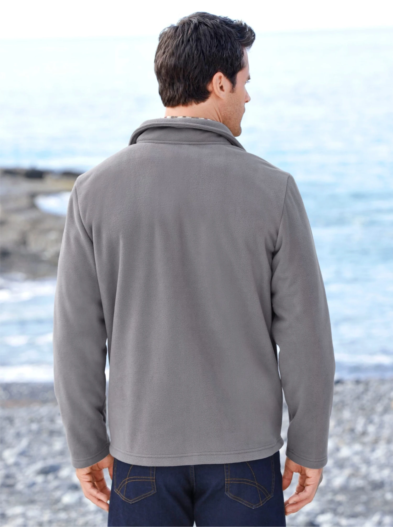 Fleece-Jacke - Grau – Bild 2