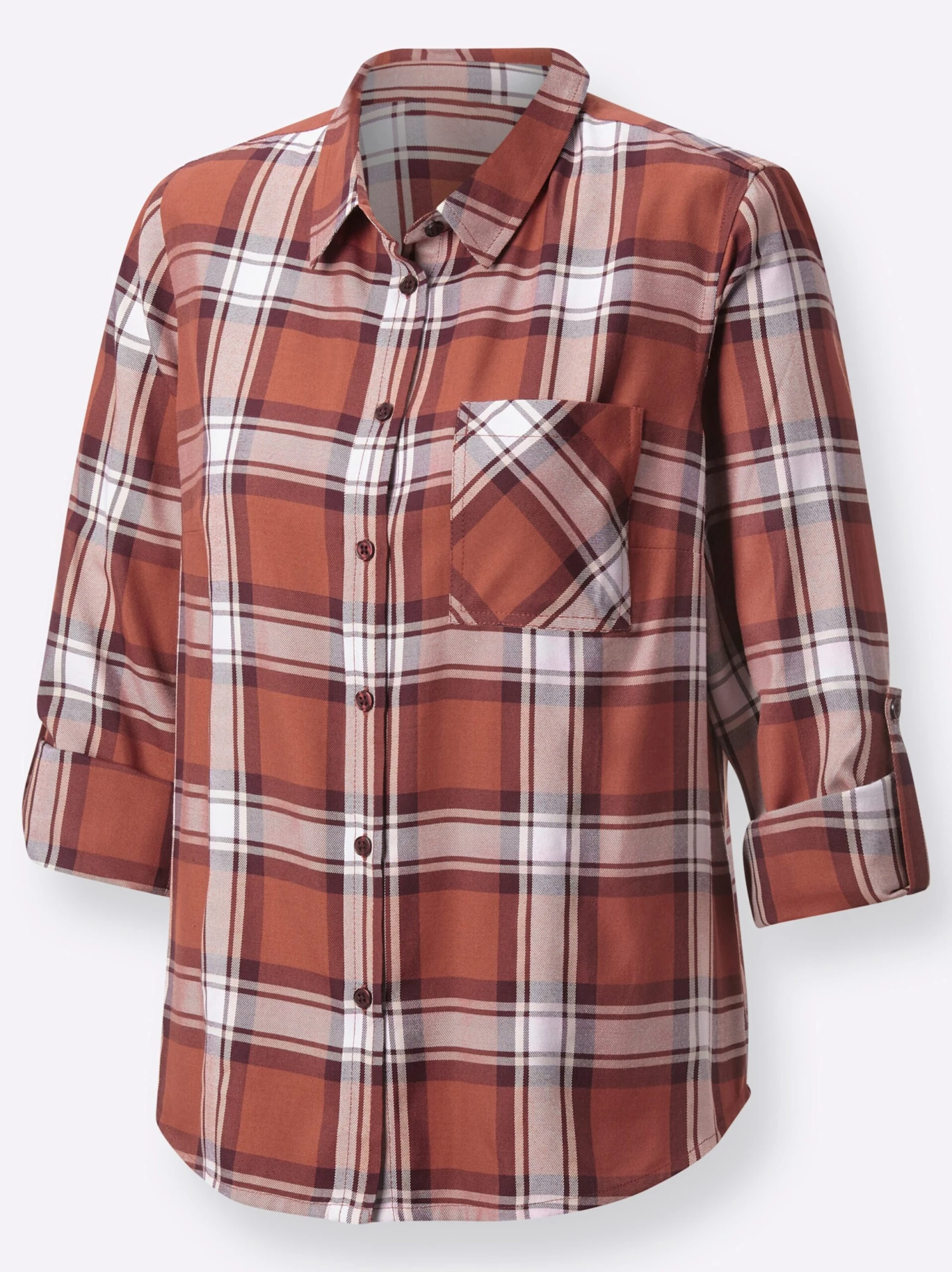 Hemdbluse - Zimt-kariert – Bild 4