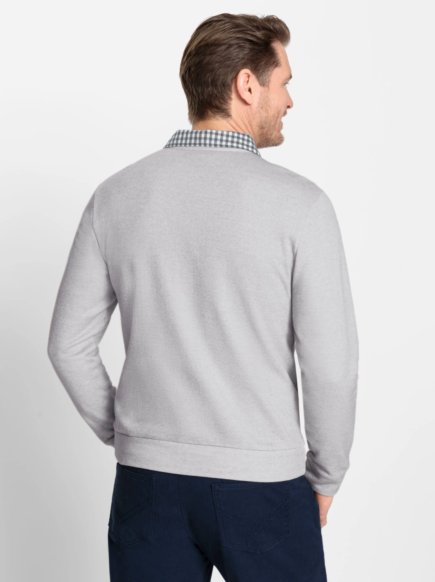 Sweatshirt - Steingrau-meliert – Bild 3