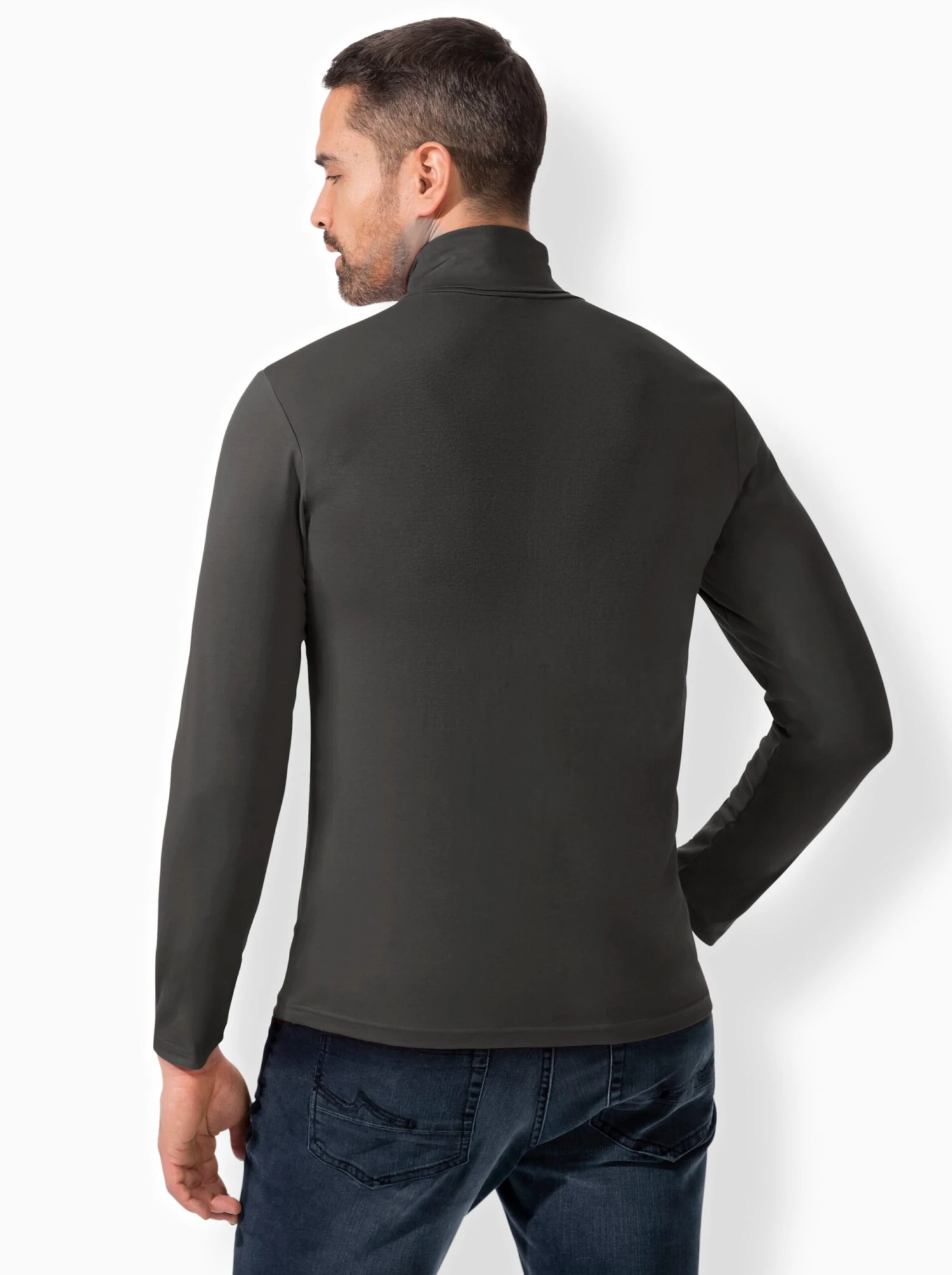 Rollkragen-Shirt - Graphit – Bild 2