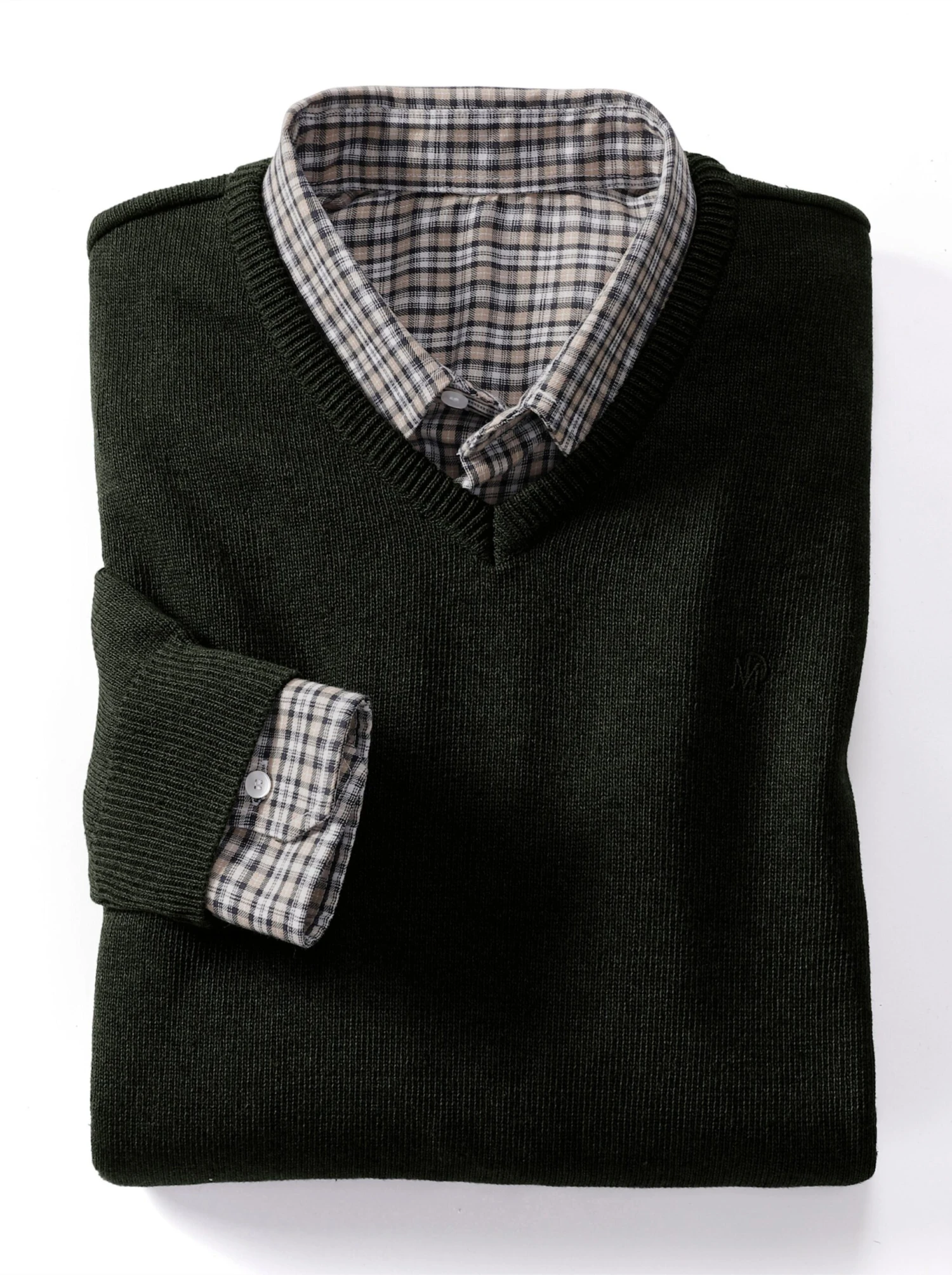 Pullover - Khaki-meliert – Bild 4