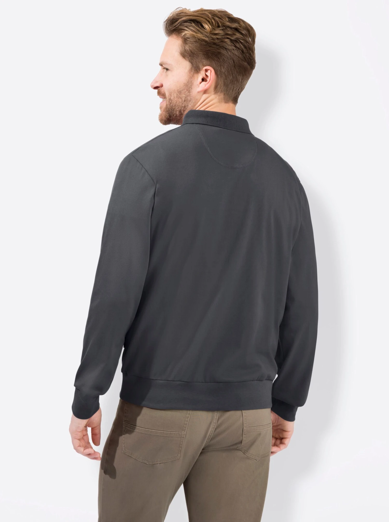 Langarm-Poloshirt - Curry – Bild 2