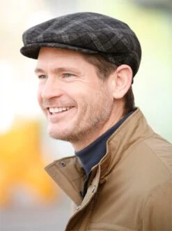 Mütze - Grau-kariert