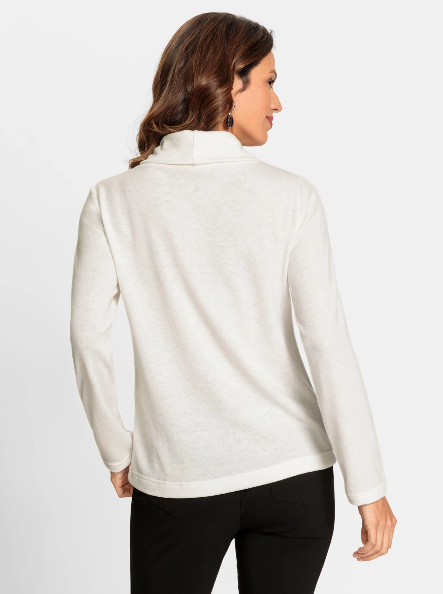 Pullover - Ecru-schwarz-bedruckt – Bild 3