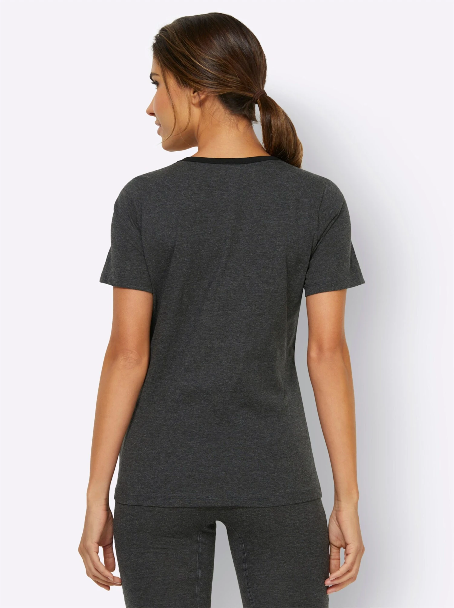 Shirt - Dunkelgrau-meliert – Bild 2