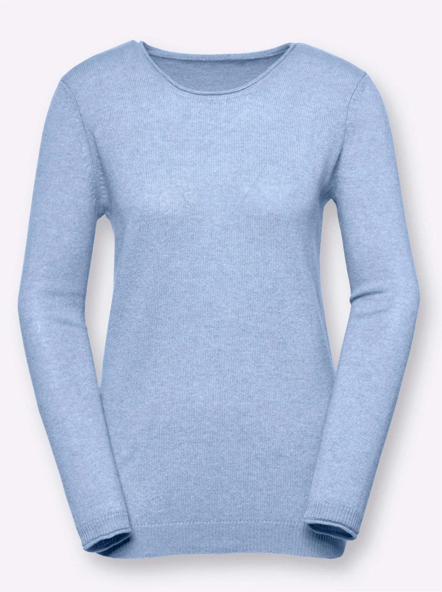Kaschmirpullover - Blau-meliert – Bild 3