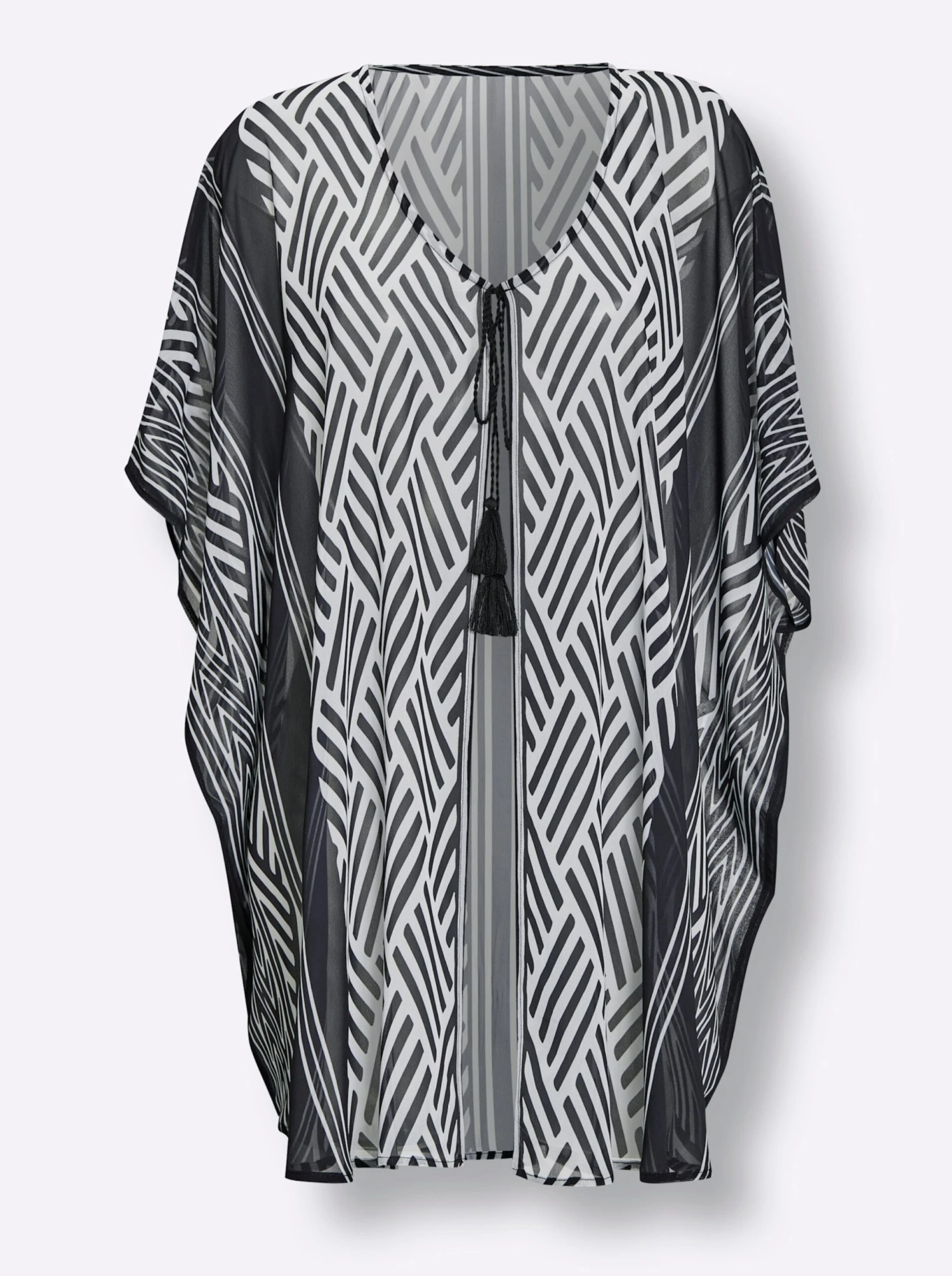 Tunika - Schwarz-weiß-bedruckt – Bild 4