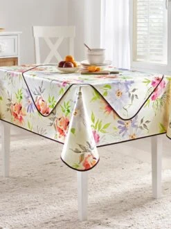 Tischdecke - Rosa-grau