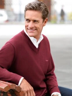 V-Pullover - Bordeaux