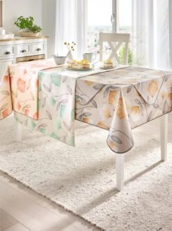 Tischdecke - Grau-türkis