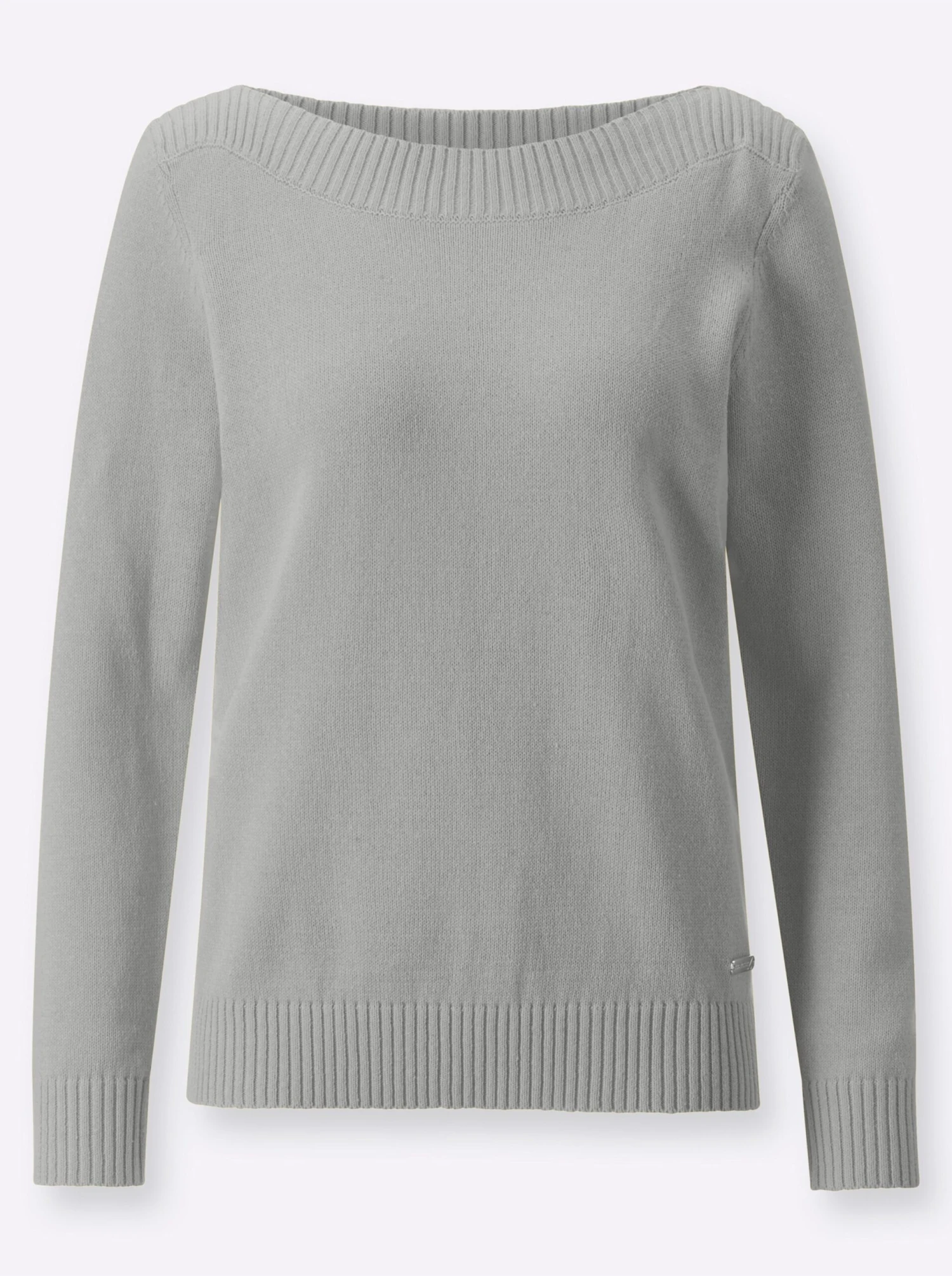 Langarm-Pullover - Steingrau-meliert – Bild 3