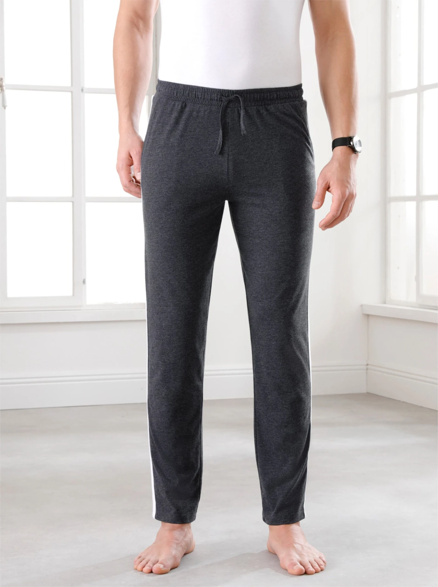 Freizeithose - Marine + Anthrazit-meliert