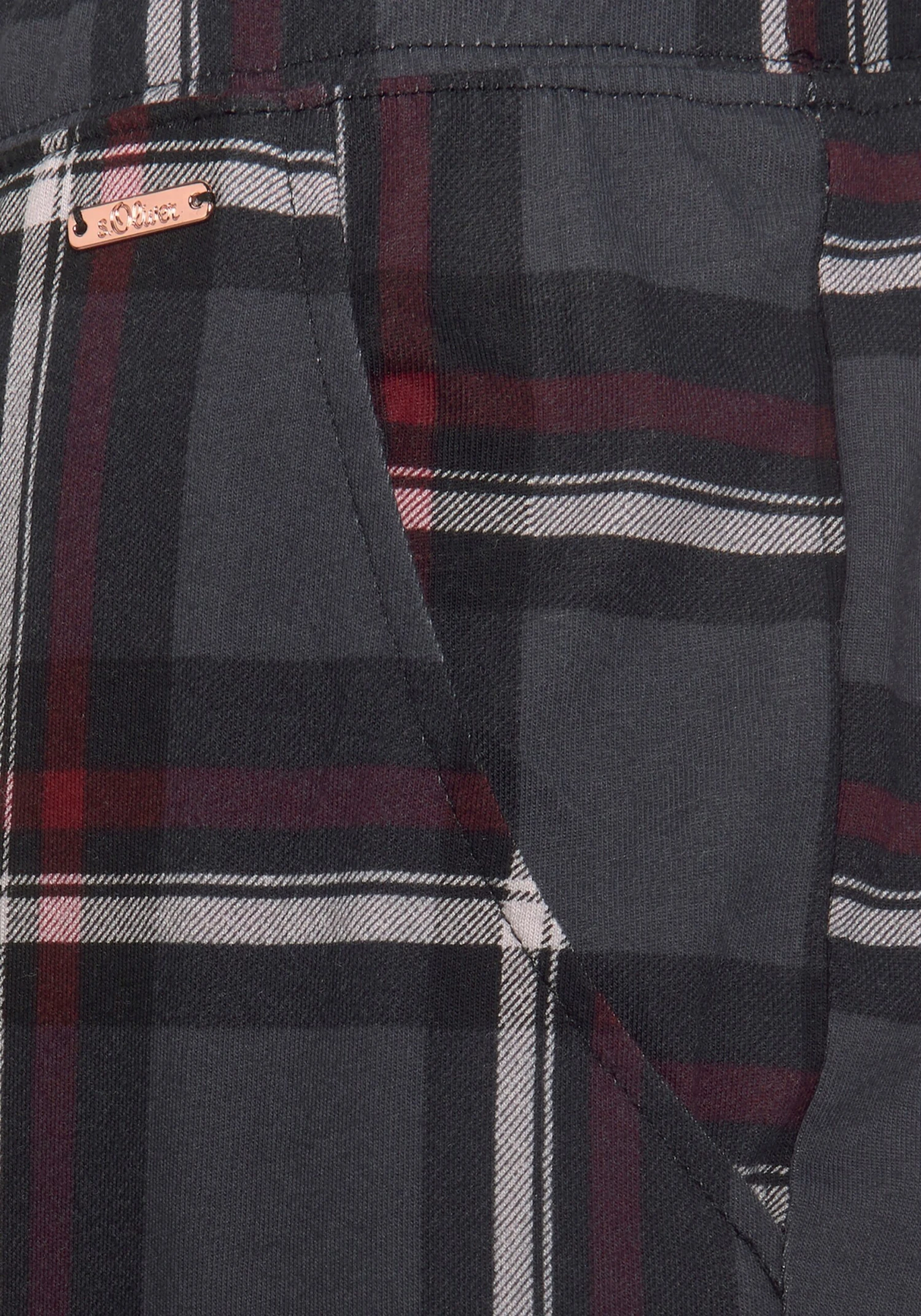 S.Oliver Pyjamahose - Bordeaux-kariert – Bild 6