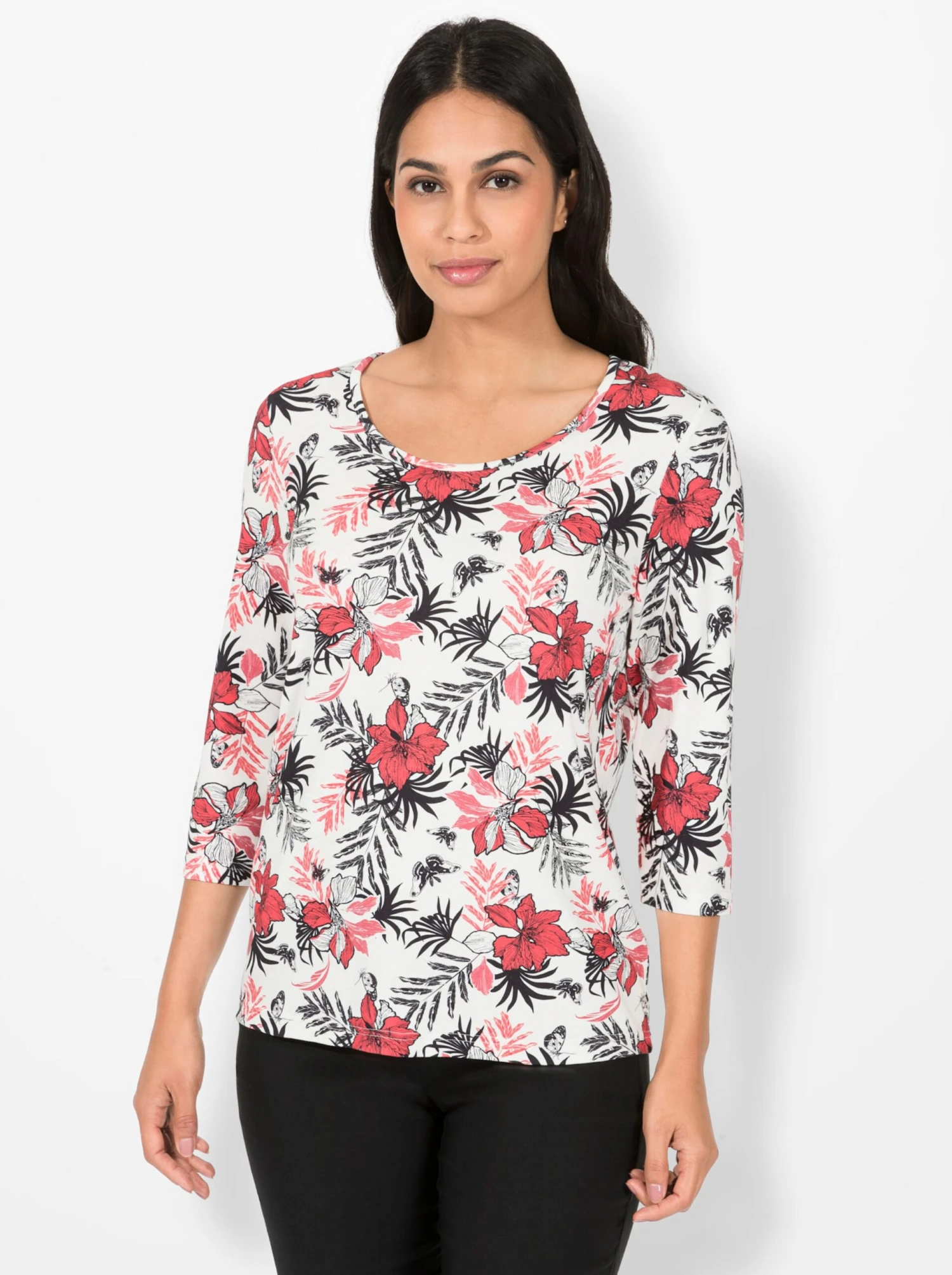 Print-Shirt - Koralle-marine-bedruckt – Bild 2