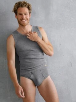 Unterhemd - Dunkelgrau-meliert