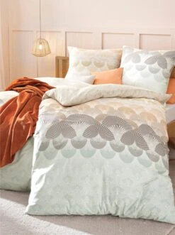 Bettwäsche - Apricot-jade-gemustert