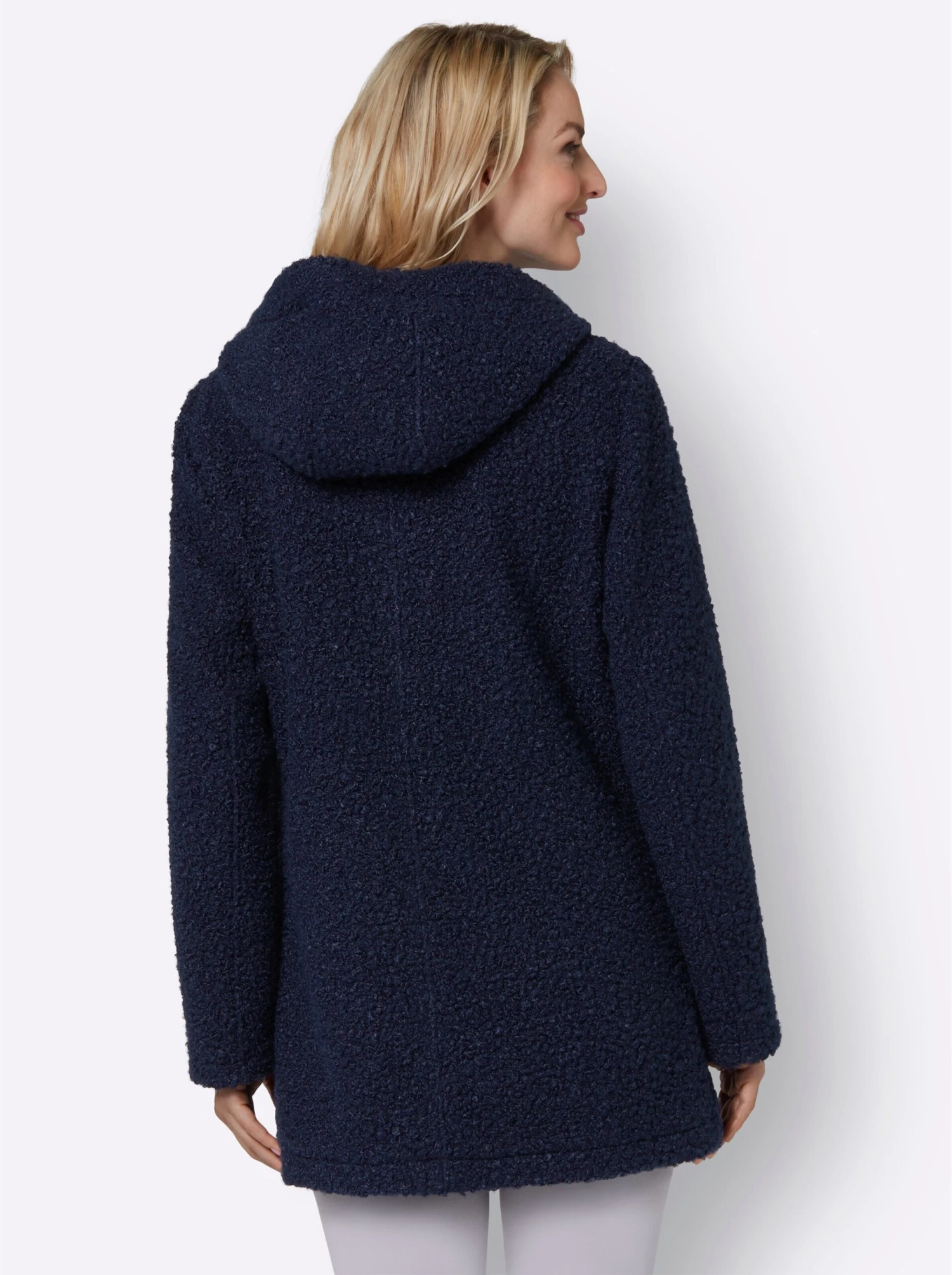 Boucléjacke - Marine – Bild 3