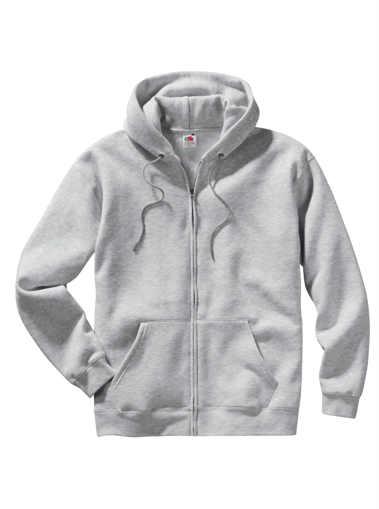 FRUIT OF THE LOOM Sweatjacke - Grau-meliert