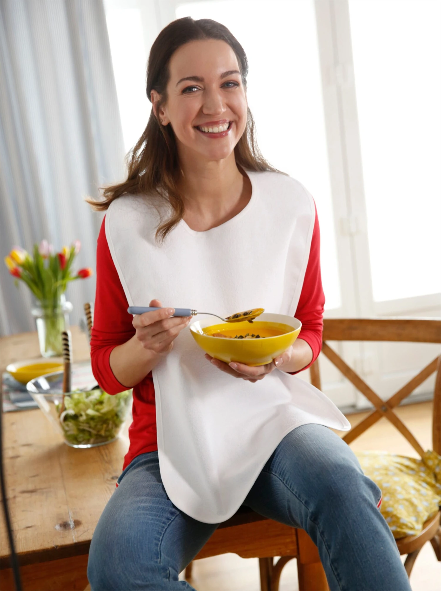 Speiseschürze - Weiß