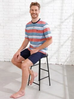 Shorty - Marine-rot-gestreift