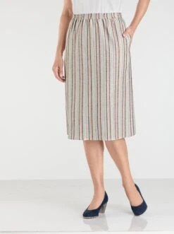 Sommerrock - Weiß-hellblau-gestreift