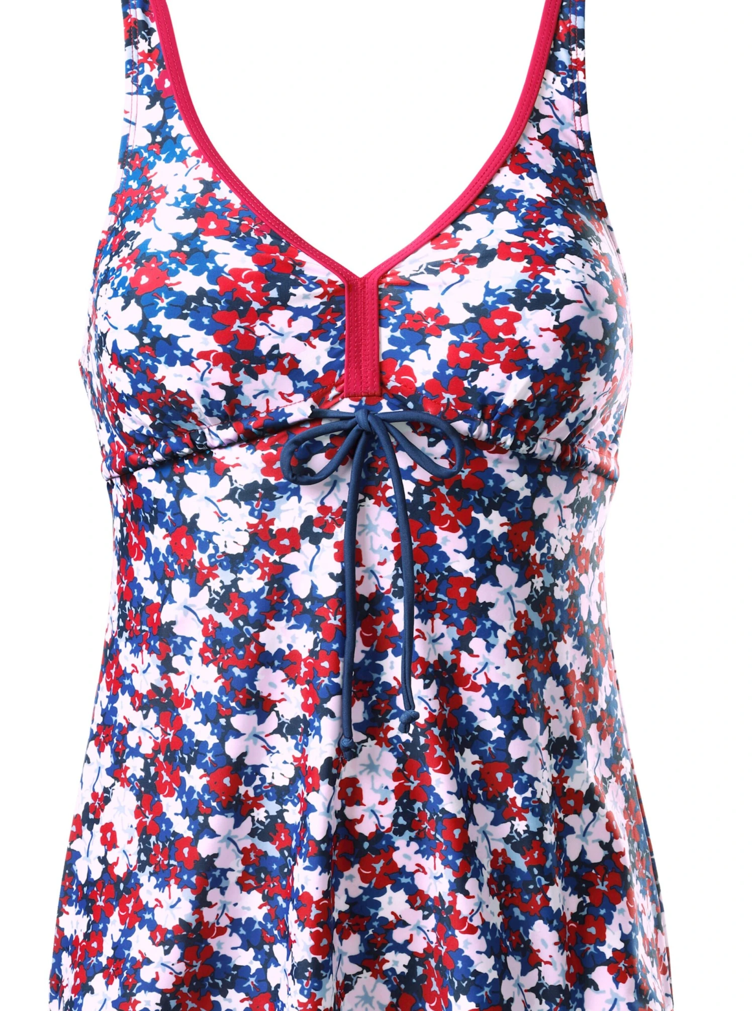 Tankini-Oberteil - Blau-rot-gemustert – Bild 3
