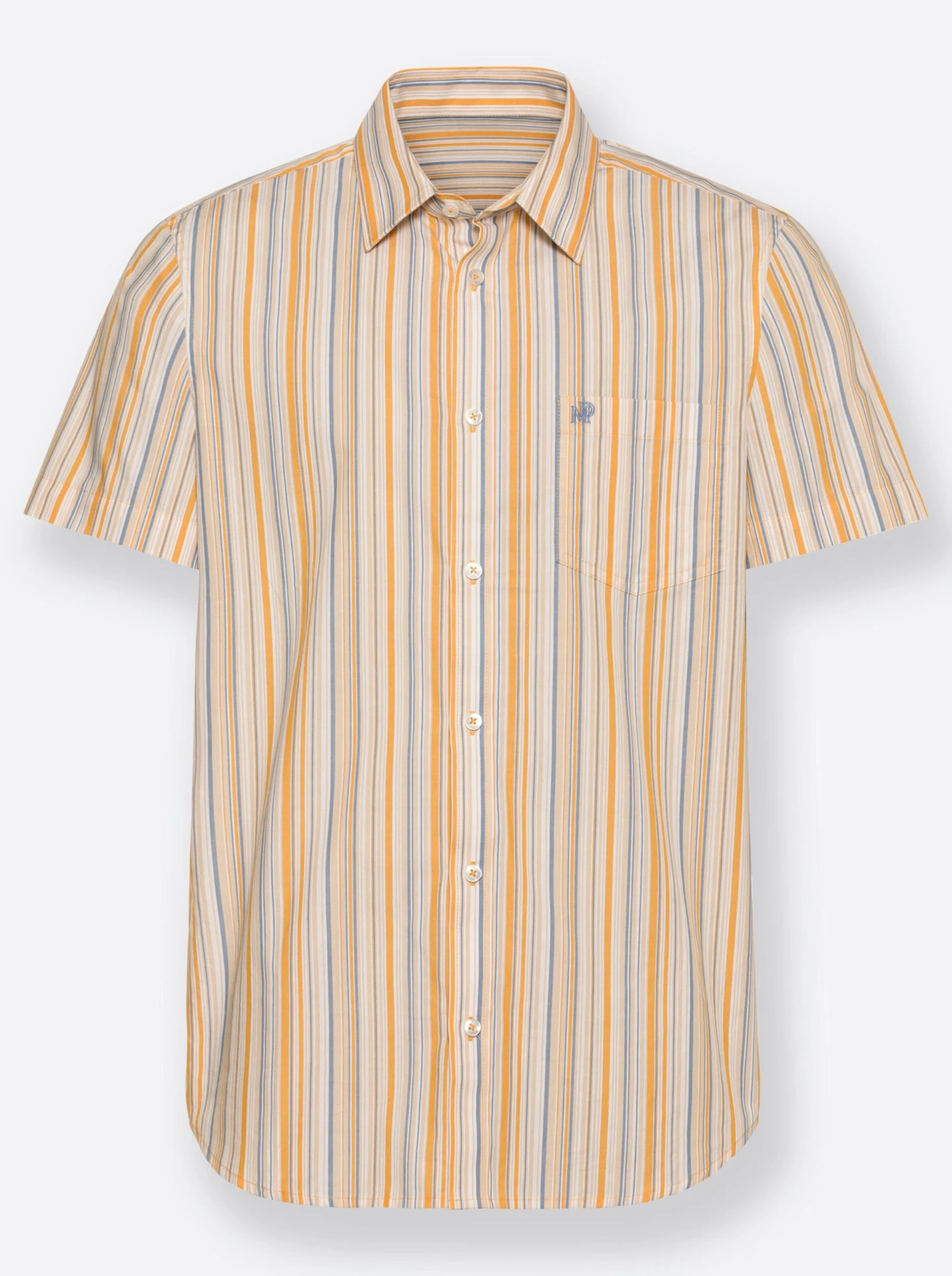 Kurzarm-Hemd - Beige-gestreift – Bild 4