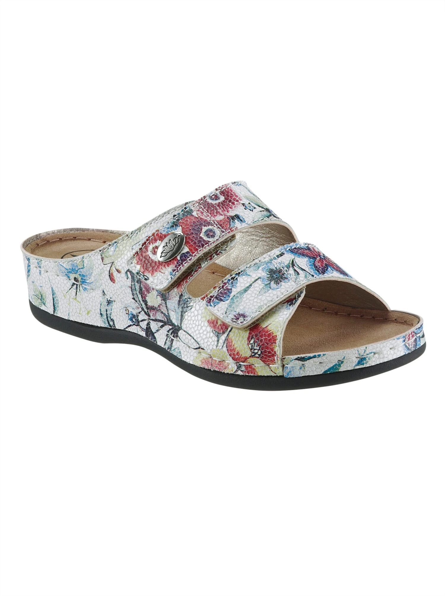 Pantolette - Weiß-geblümt – Bild 3