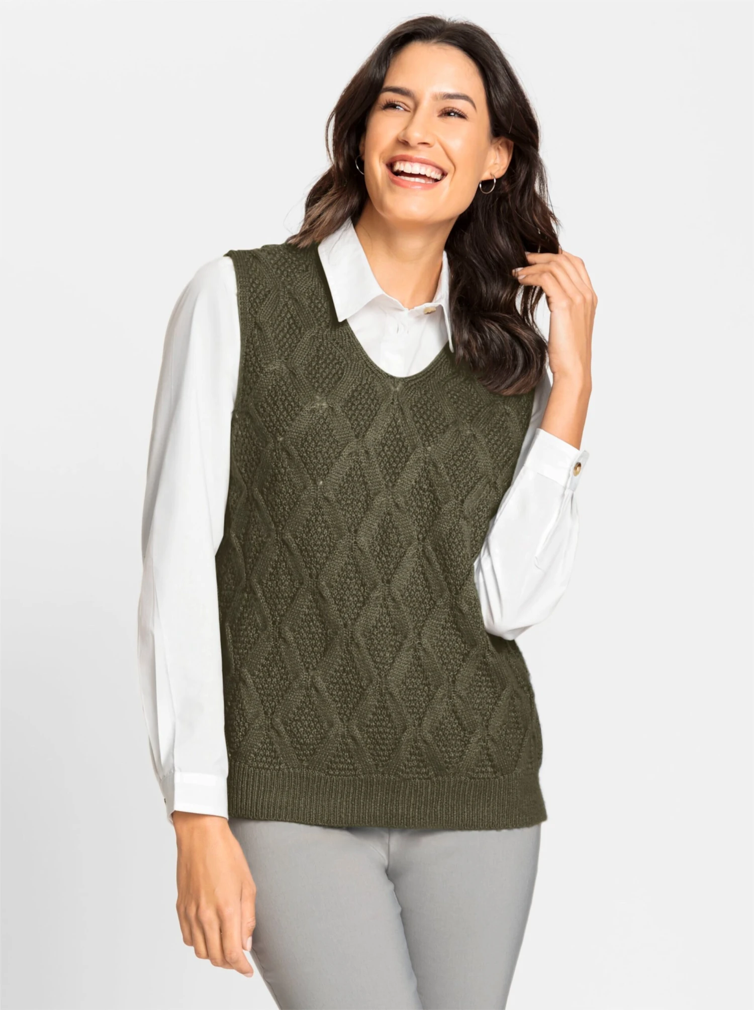 Pullunder - Khaki – Bild 2