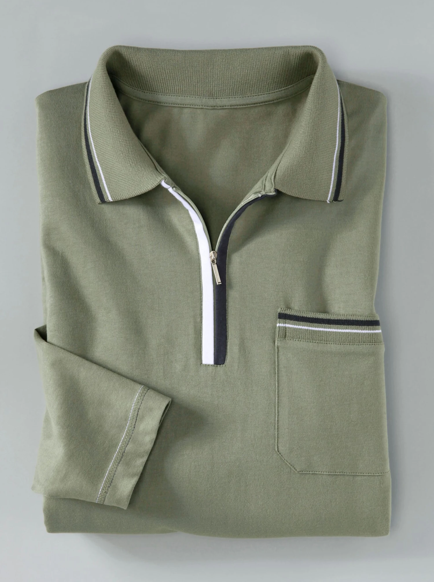 Poloshirt - Oliv – Bild 2