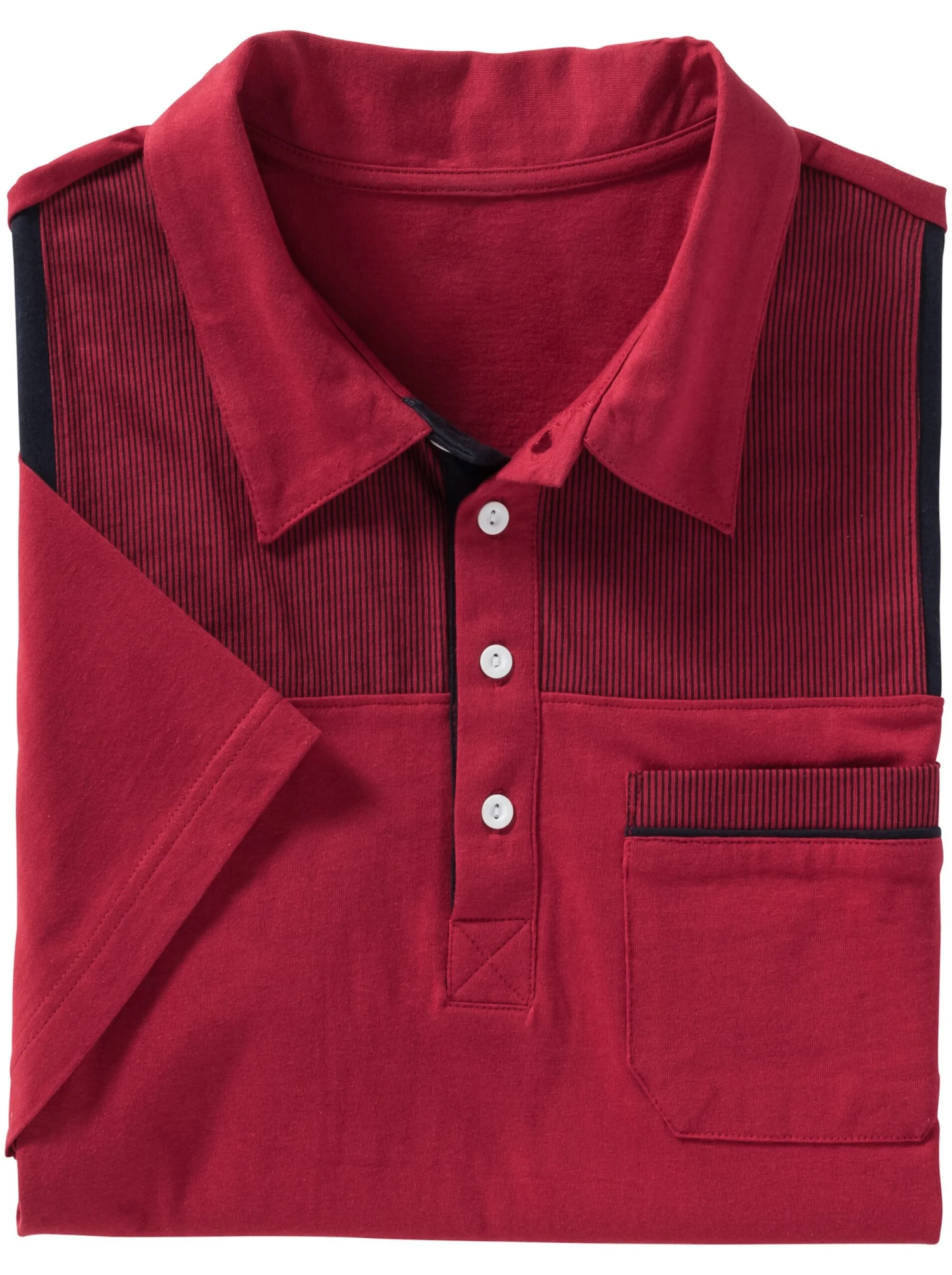 Poloshirt - Rot-marine – Bild 3