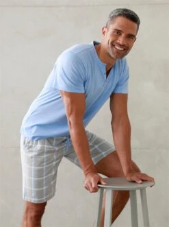 Shortys - Steingrau + Eisblau