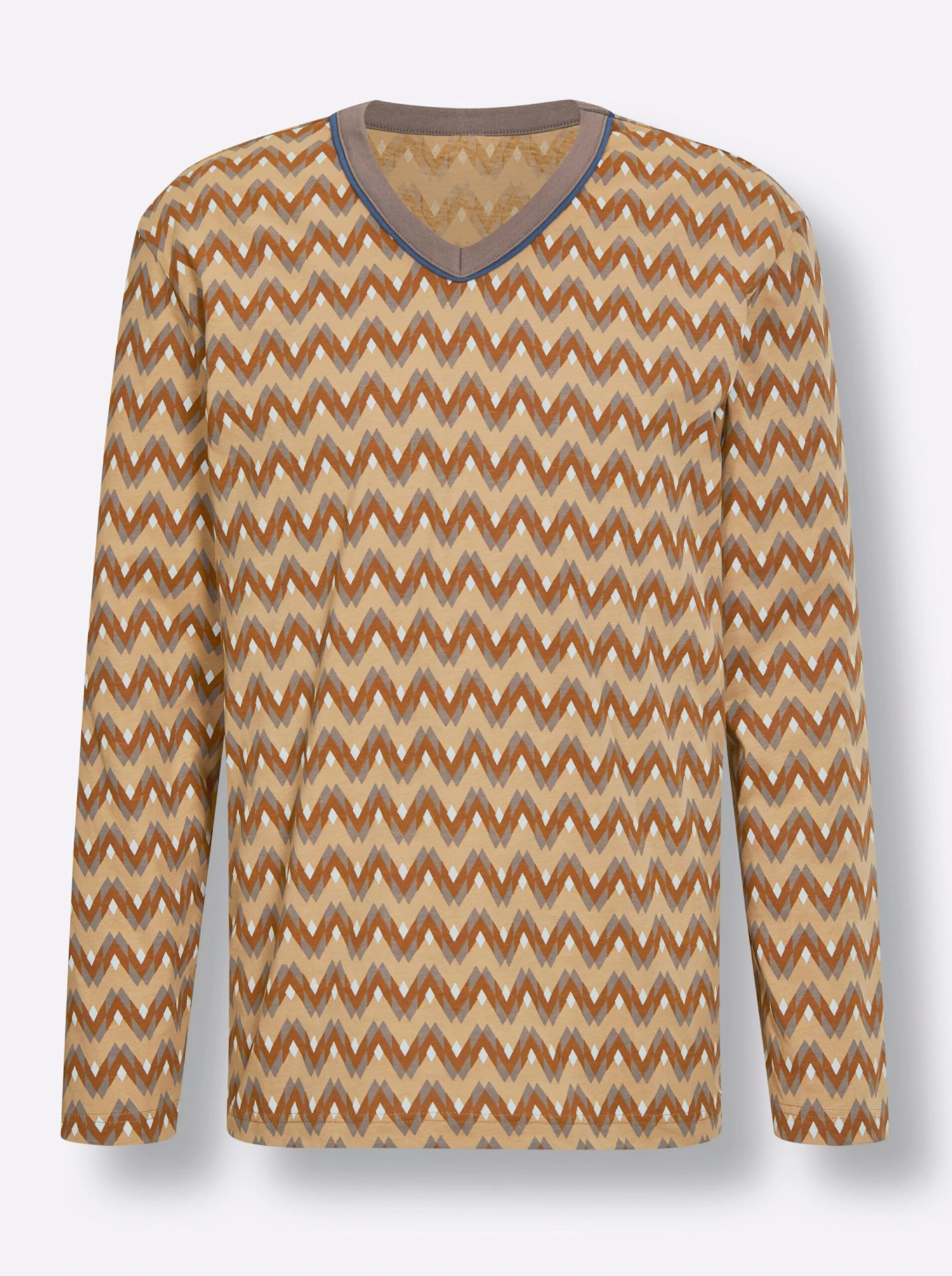 Schlafanzüge - Dunkeltaupe-bedruckt + Jeansblau-bedruckt – Bild 6