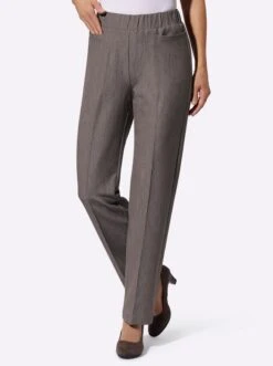 Hose - Dunkeltaupe-meliert