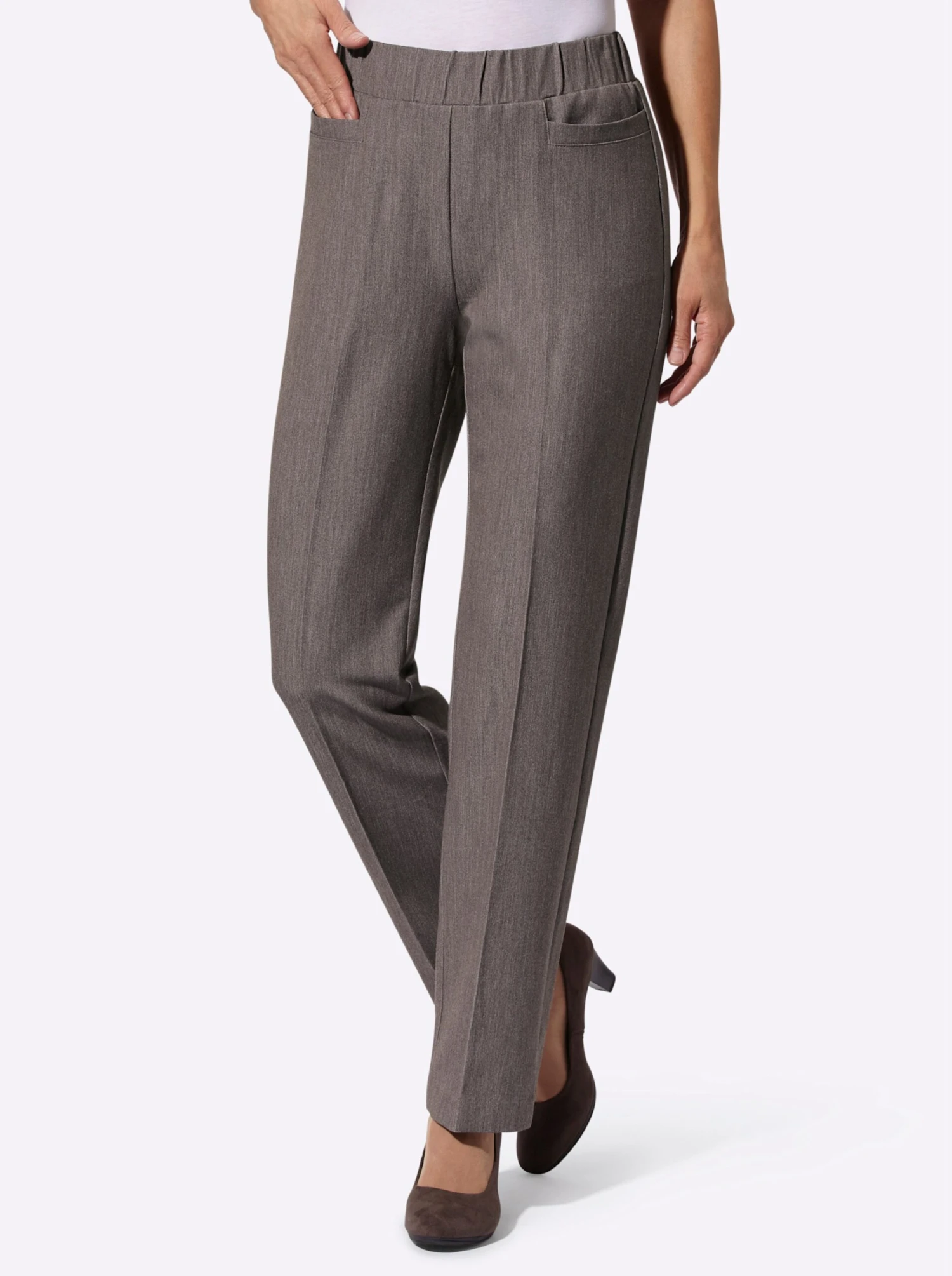 Hose - Dunkeltaupe-meliert