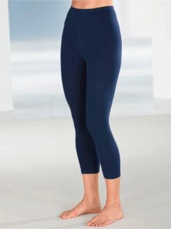 Leggings 3/4-lang - Schwarz + Marine