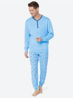 Schlafanzug - Himmelblau
