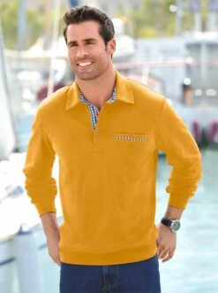 Langarm-Shirt - Ocker