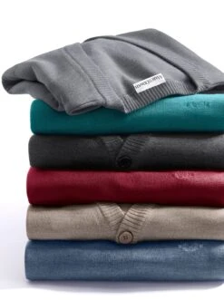 Cardigan - Grau-meliert