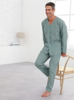 Pyjama - Steingrau-aquapetrol