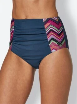 Bikini-Slip - Dunkelblau-gemustert