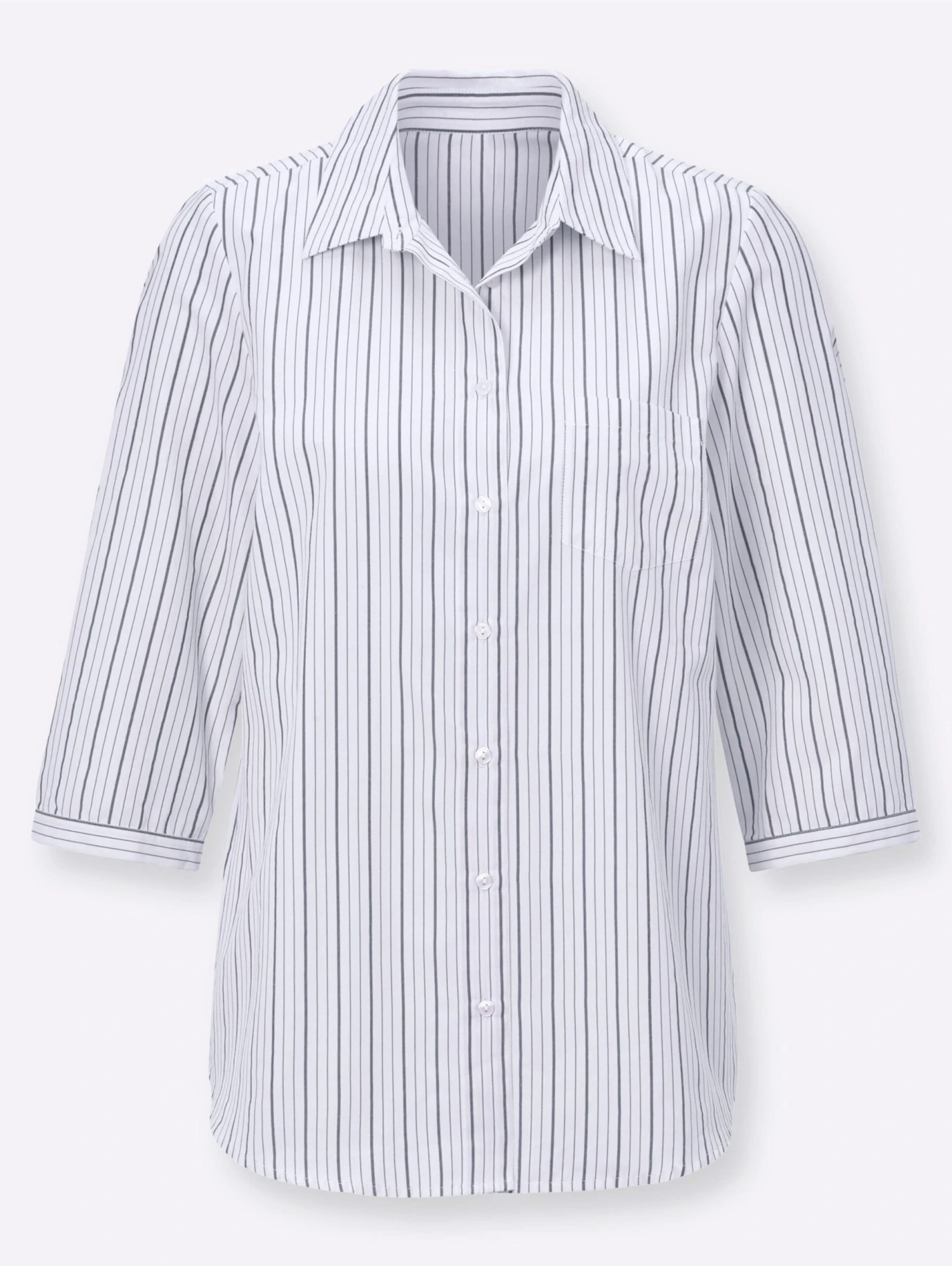 Hemdbluse - Dunkelblau-gestreift – Bild 4