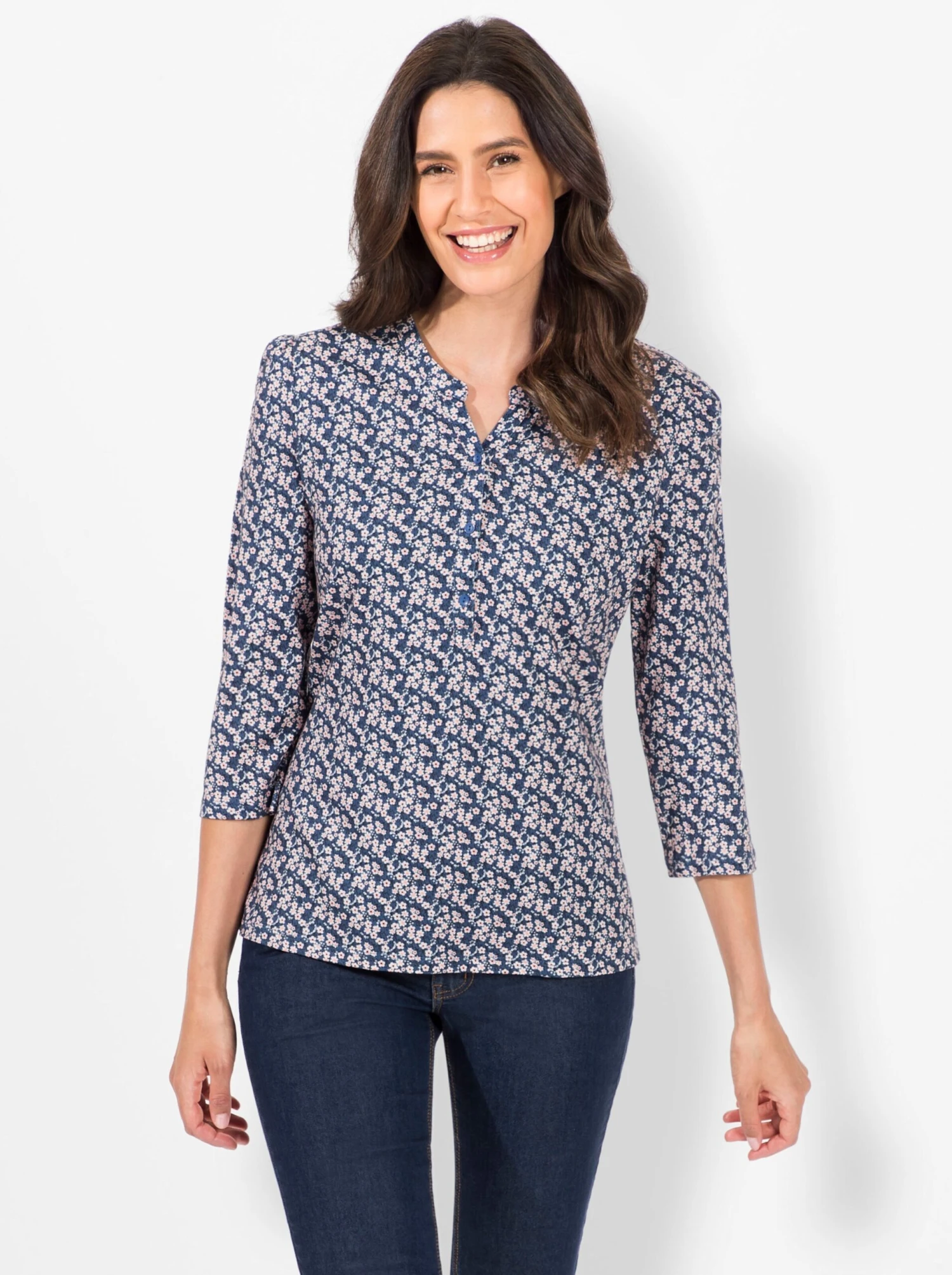 Print-Shirt - Rauchblau-bedruckt – Bild 2