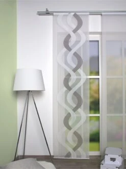 Schiebevorhang - Wollweiß-stein