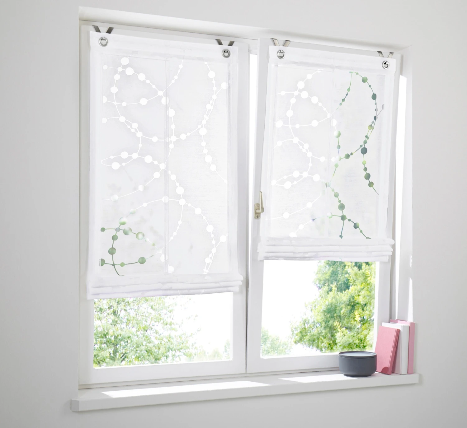 Raffrollo - Weiß – Bild 2