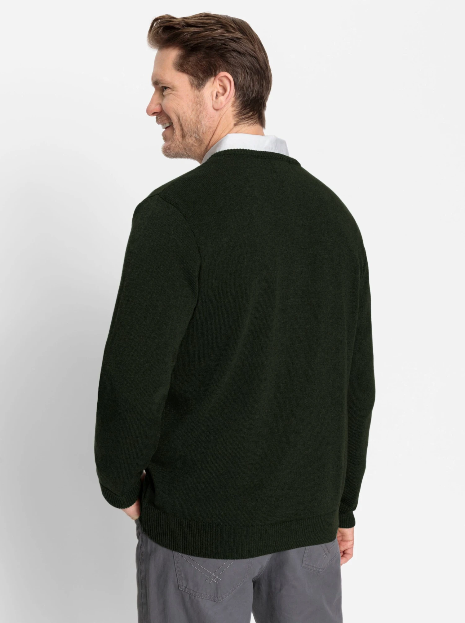 Pullover - Khaki-meliert – Bild 2