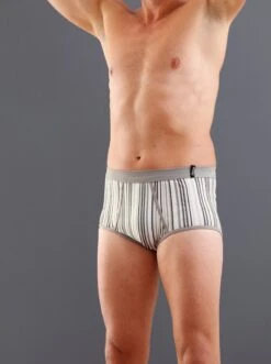 Slip - Weiß-grau-bedruckt