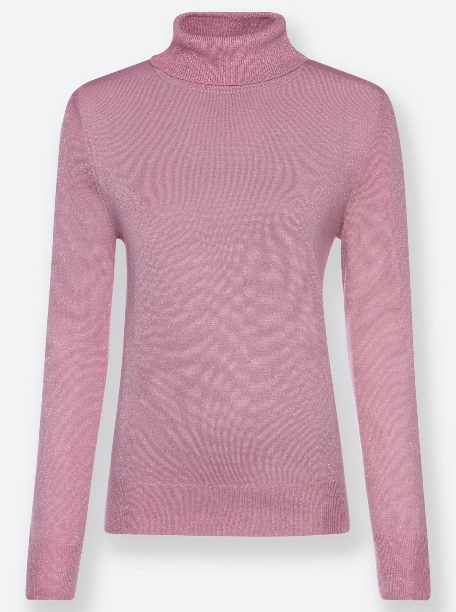 Rollkragenpullover - Altrosa-meliert – Bild 4