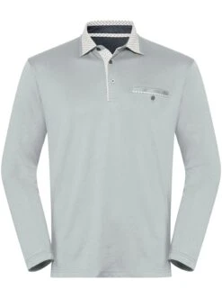 Langarm-Shirt - Hellgrau