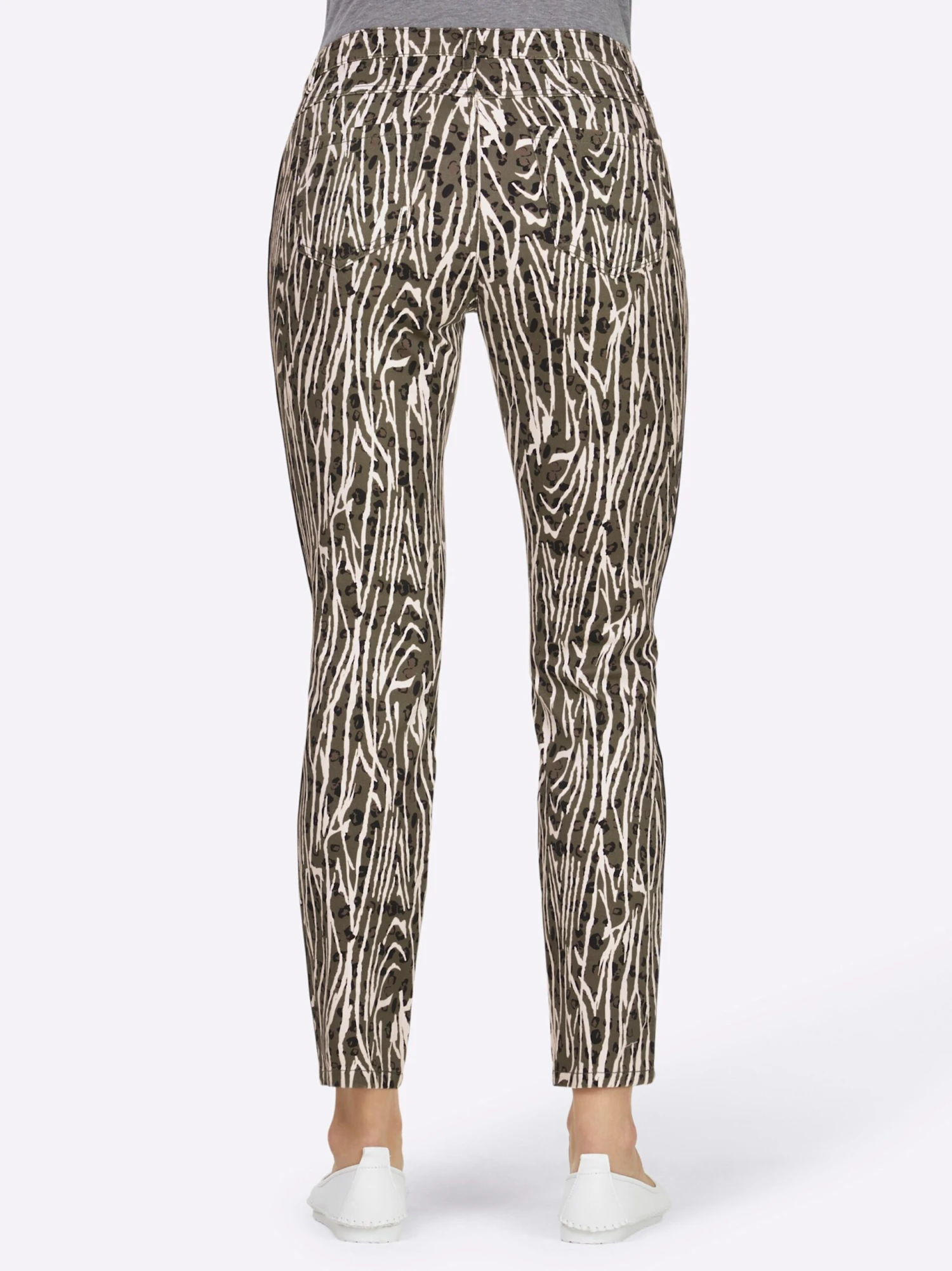 Heine Druck-Hose - Ecru-khaki-bedruckt – Bild 3